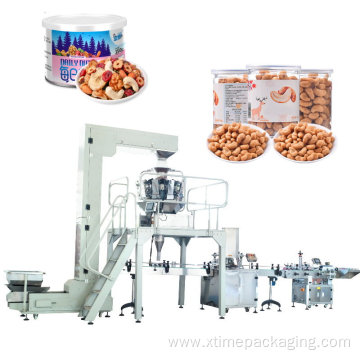 Nuts Filling Canning Packaging machine in Paper cans